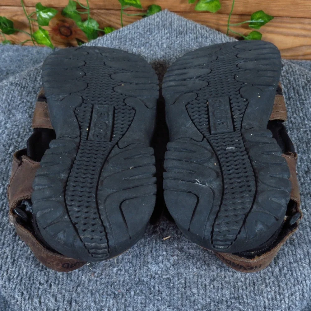 Nevados V6421M-EX Mens Sport Fisherman Sandals Sz 10 Hiking Trail Brown Leather